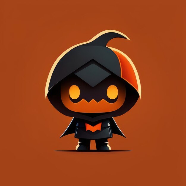 Minimalist halloween character Generative AI