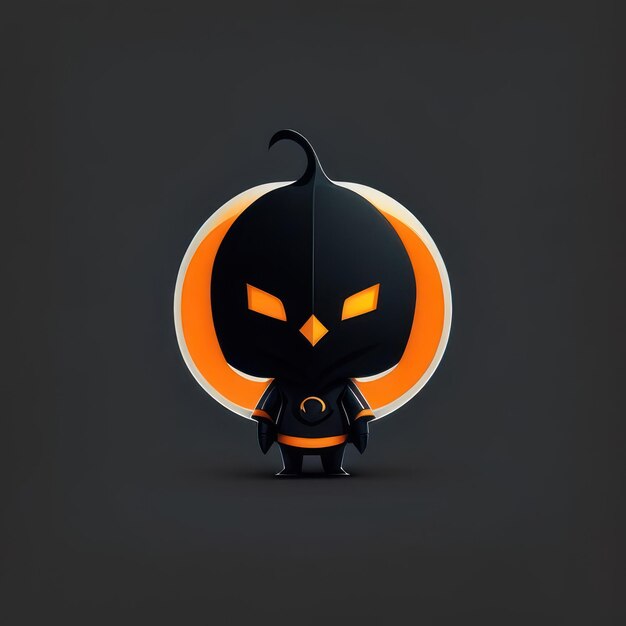 Minimalist halloween character Generative AI