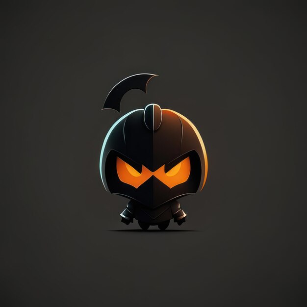 Minimalist halloween character Generative AI