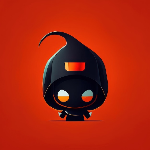 Minimalist halloween character Generative AI