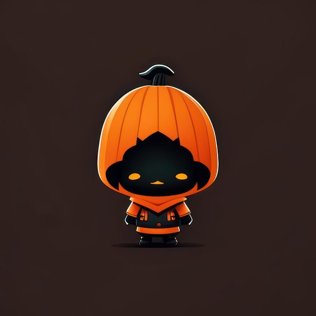 Minimalist halloween character Generative AI