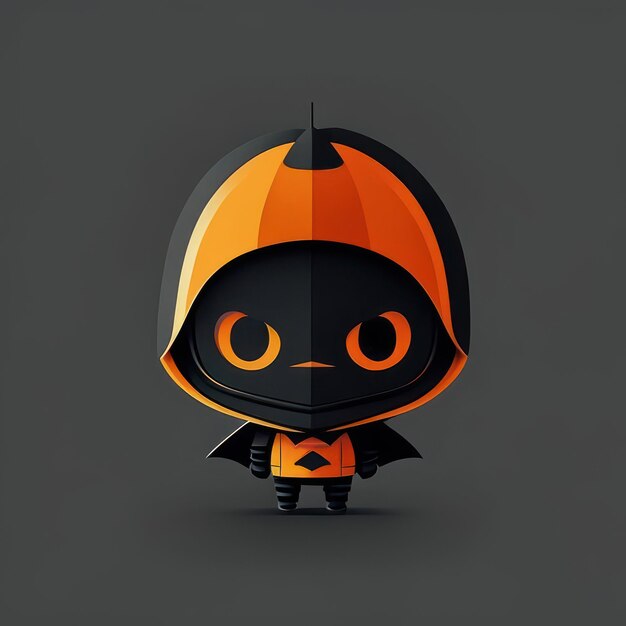 Minimalist halloween character Generative AI