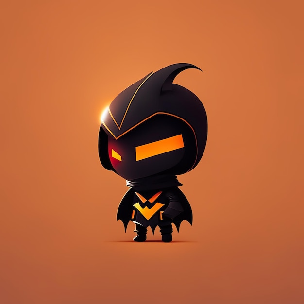 Minimalist halloween character Generative AI