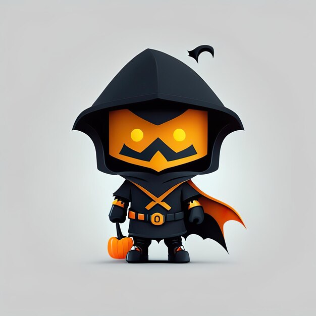 Minimalist halloween character Generative AI