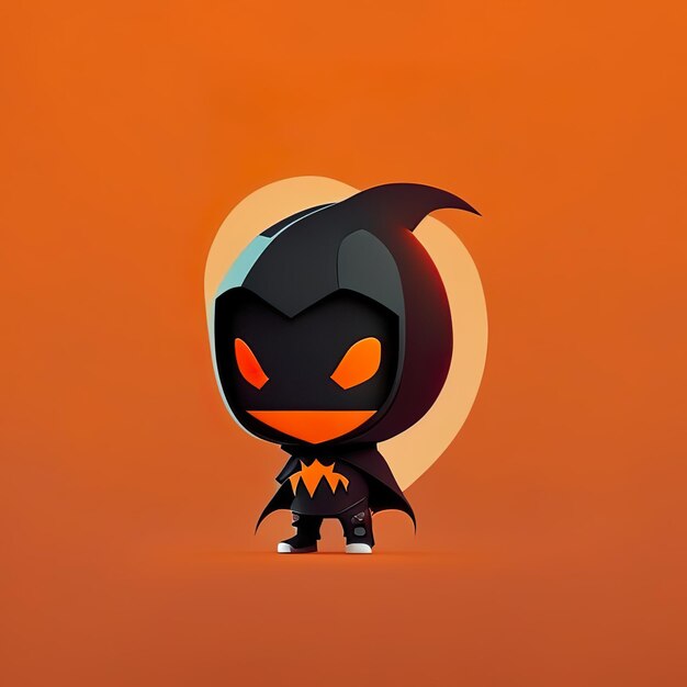 Minimalist halloween character Generative AI