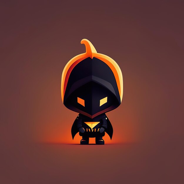 Minimalist halloween character Generative AI