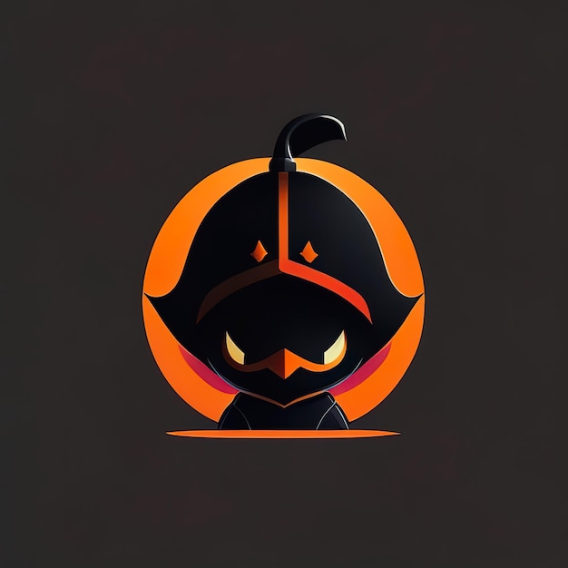 Foto carattere di halloween minimalista ia generativa