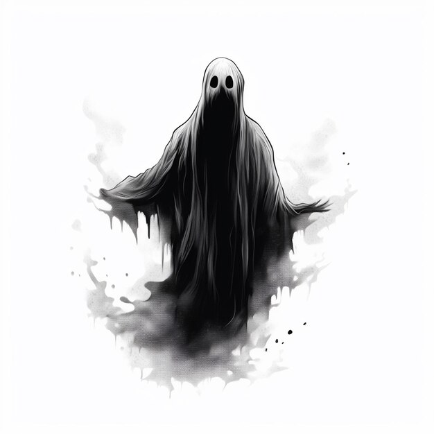 Premium Photo | Minimalist Halloween Ghost Paintings