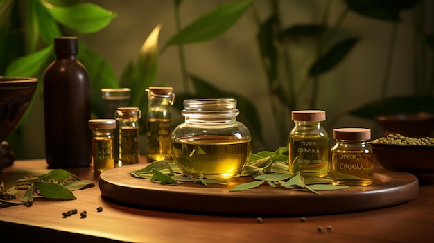 Minimalist high tech organic ayurvedic oil making lab