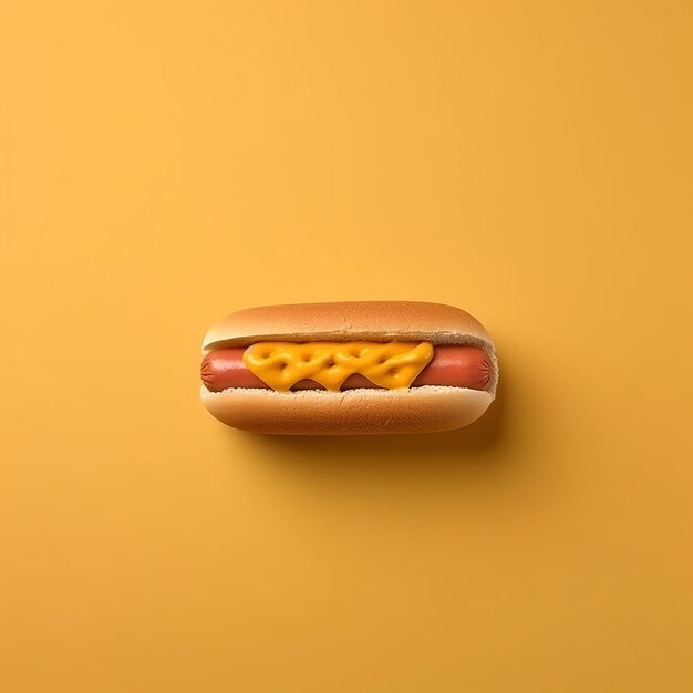 Foto hot dog minimalista