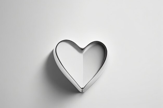 Photo minimalist image portraying a small heart with emphasis on a transparent setting