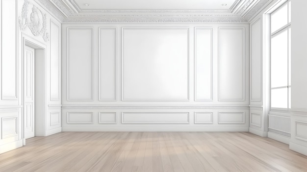 Minimalist Interior of modern interior desige 3D rendering generative ai