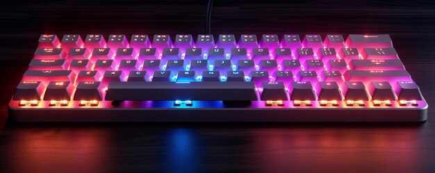 Minimalist Keyboard With Glowing Keys Minimal Background