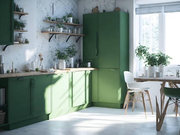 Minimalist Kitchen with Cozy Ambiance and Natural Textures