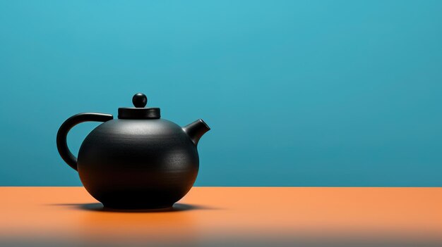 Minimalist kitchenware pot isolated copy space generative ai