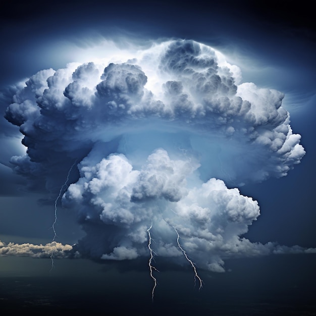 Photo minimalist landscape captures the dramatic beauty of a black cumulonimbus cloud engulfing horizon