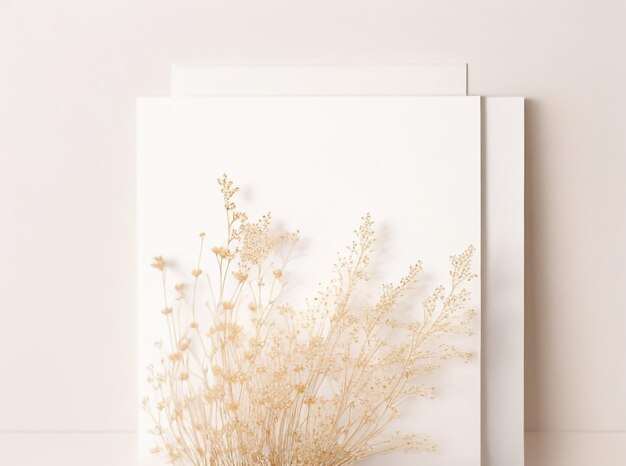 Minimalist lifestyle floral background with gypsophila