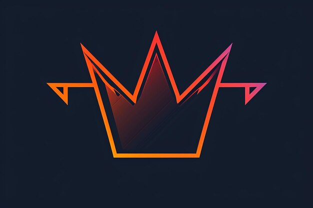 Minimalist line crown background