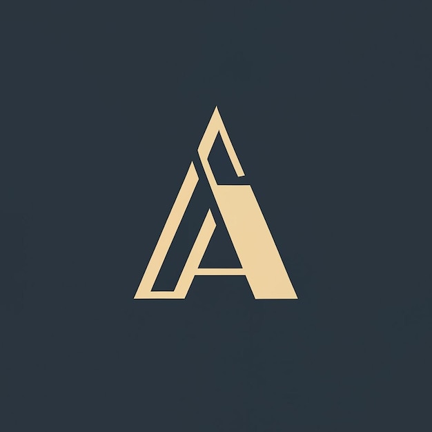 Photo minimalist logo design of letter a