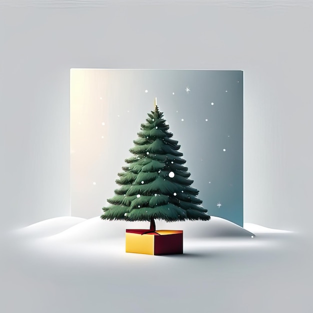 Photo minimalist and luxurious christmas tree