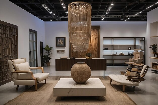 Minimalist luxurious interior decor of showroom display