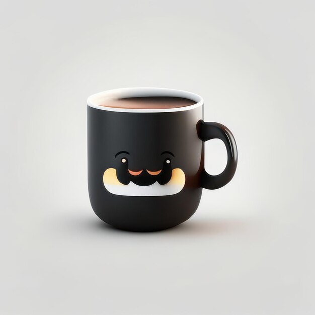 Minimalist mascot mug Generative AI