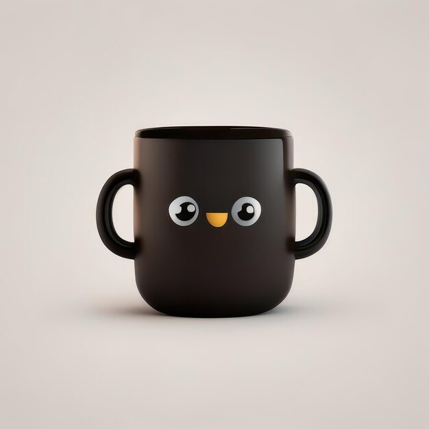 Minimalist mascot mug Generative AI