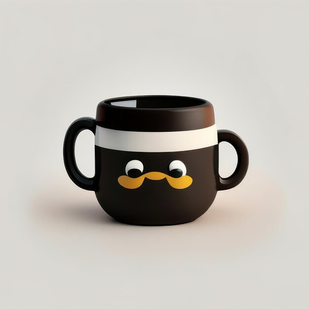 Minimalist mascot mug Generative AI