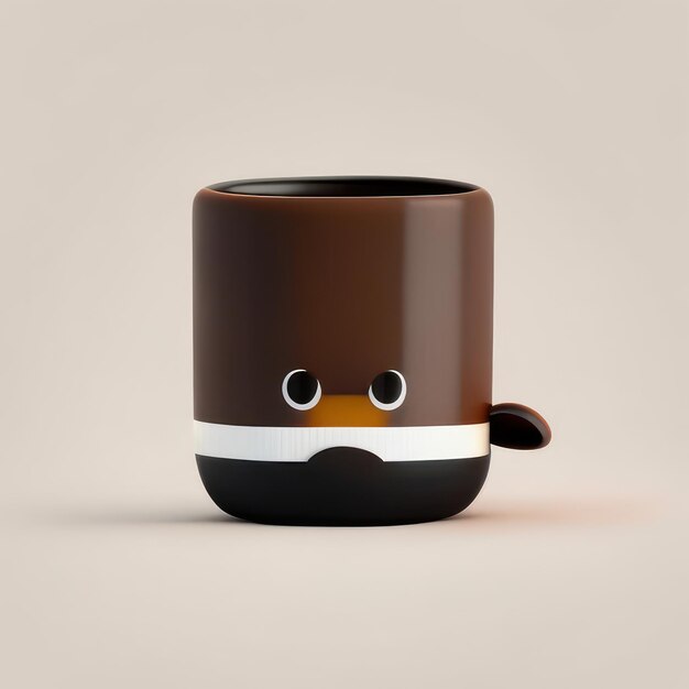 Foto tazza mascotte minimalista ai generativa