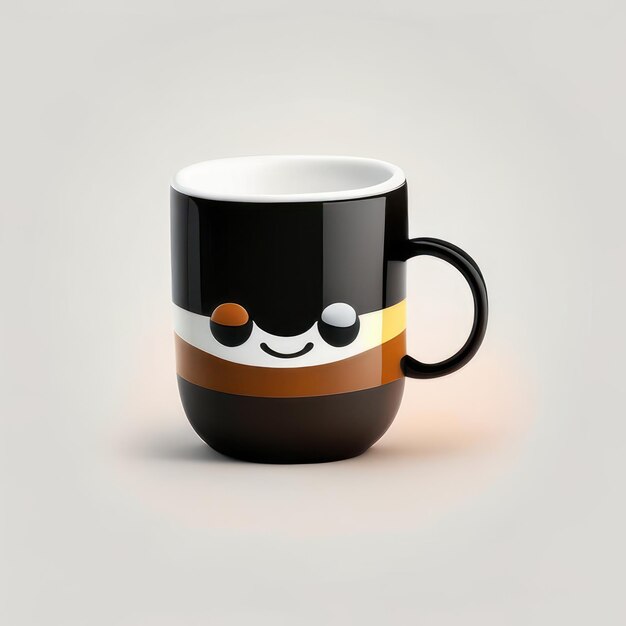 Minimalist mascot mug Generative AI