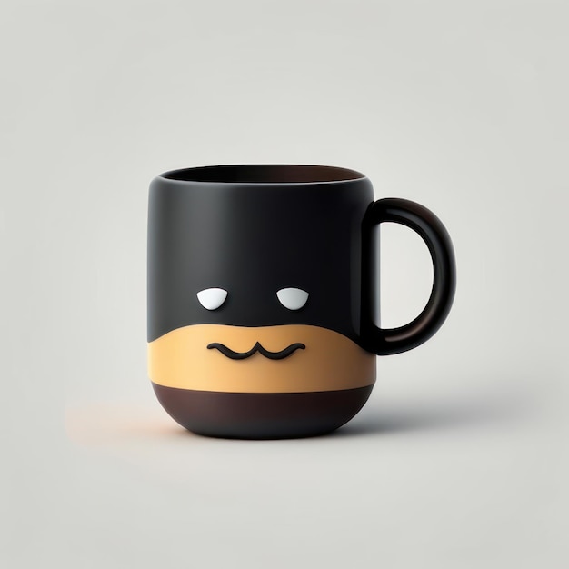 Minimalist mascot mug Generative AI