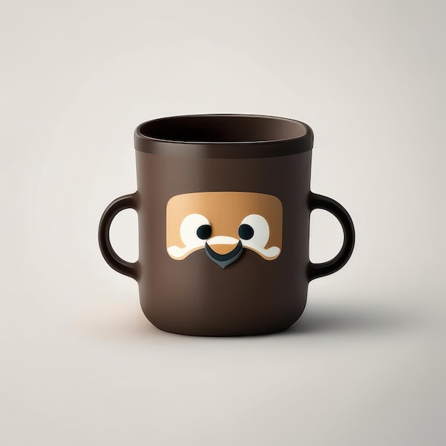 Minimalist mascot mug Generative AI