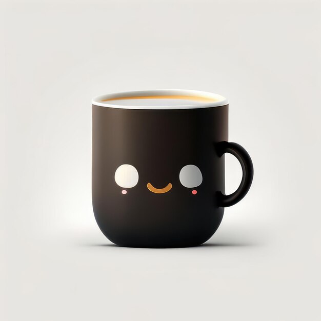 Minimalist mascot mug Generative AI