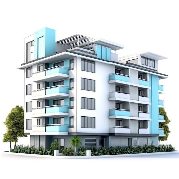 A Minimalist Masterpiece of Engineering of a Residential Modern Building Exterior generative ai