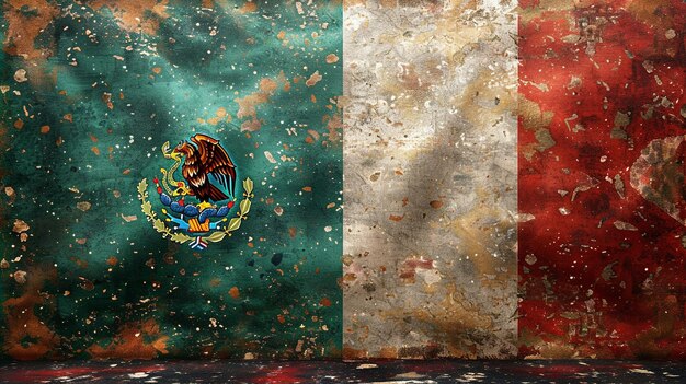 Photo a minimalist mexican flag background