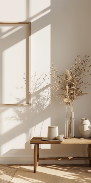 minimalist mockup arrangement with a spacious background for customization