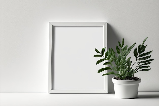 Minimalist mockup of a blank frame