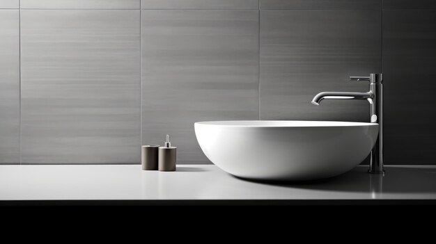 A minimalist modern bathroom