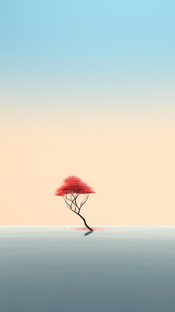 Minimalist natural wallpaper for mobile phone