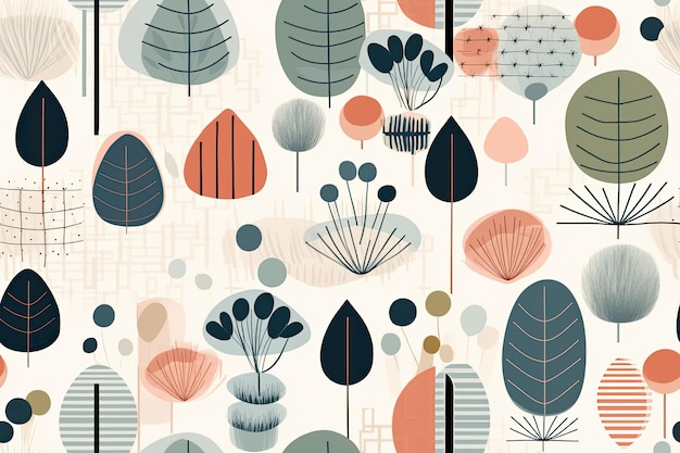 Minimalist and natureinspired patterns with clean lines