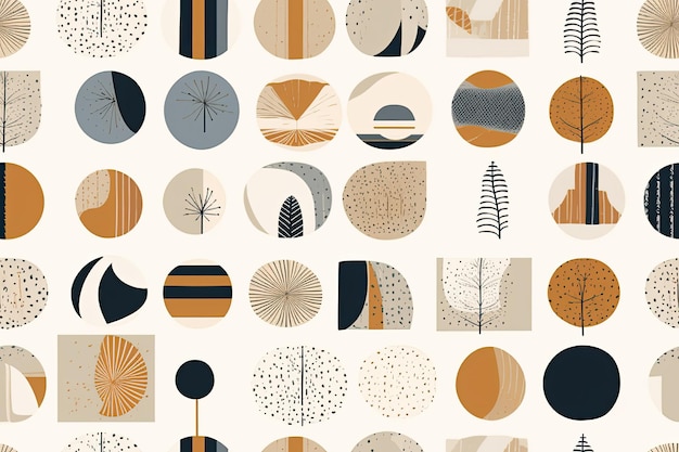 Photo minimalist and natureinspired patterns with clean lines