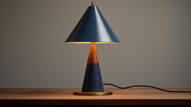 Minimalist Navy Art Table Lamp With Tonalist Design