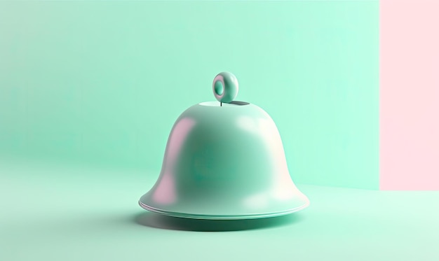 Minimalist notification bell design in muted pastel shades Creating using generative AI tools