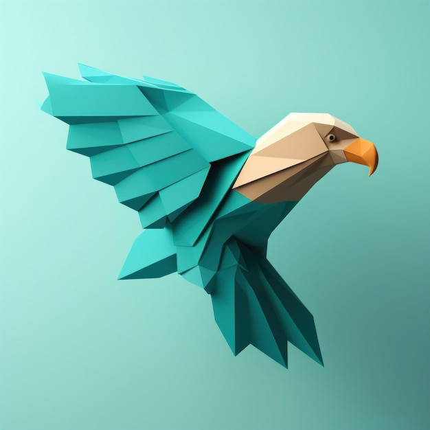 Минималистская композиция Origami Eagle