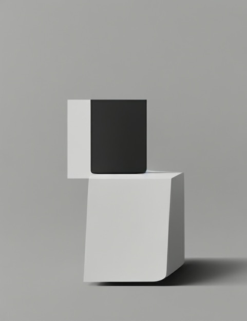 A minimalist painting of a single object in shades of grey