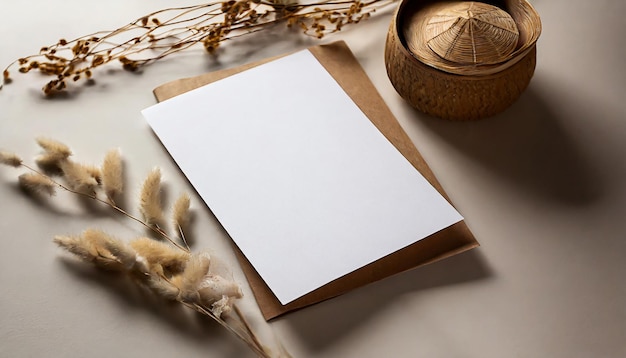 minimalist paper mockup