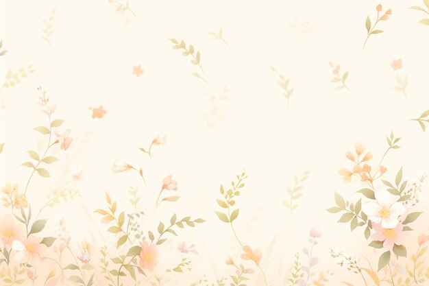 Photo minimalist pastel seamless pattern of tiny vintage floral wallpaper