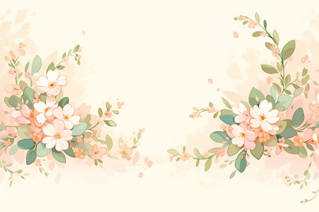 Minimalist pastel Seamless pattern of tiny vintage floral wallpaper