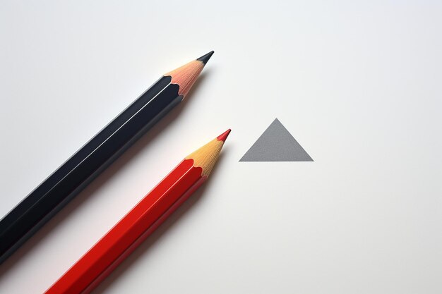 Photo minimalist pencil and colored pencil illustrations