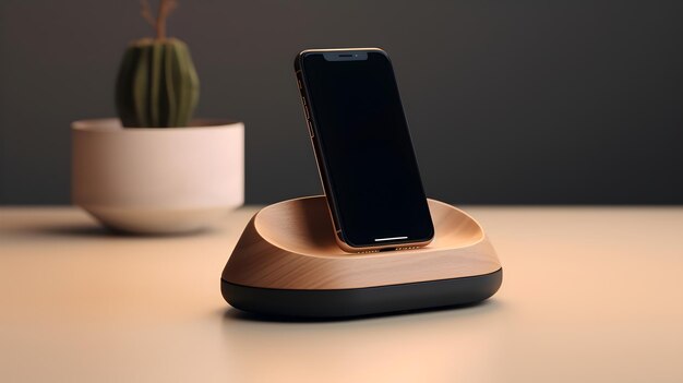 A minimalist phone stand and charging dock